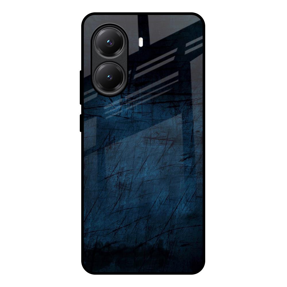 Dark Blue Grunge Poco X7 Pro 5G Glass Back Cover Online
