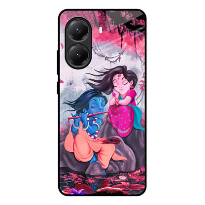 Radha Krishna Art Poco X7 Pro 5G Glass Back Cover Online