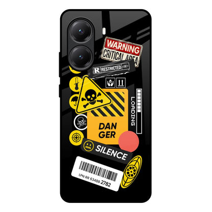Danger Signs Poco X7 Pro 5G Glass Back Cover Online