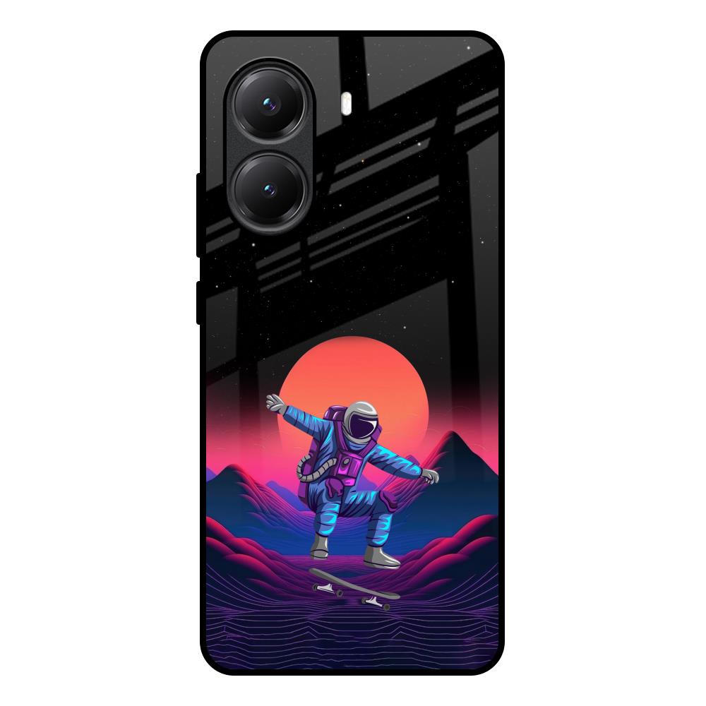 Retro Astronaut Poco X7 Pro 5G Glass Back Cover Online