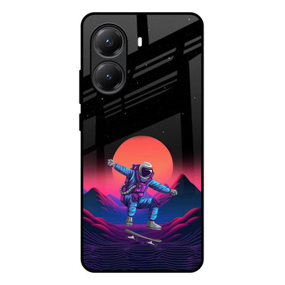 Retro Astronaut Poco X7 Pro 5G Glass Back Cover Online
