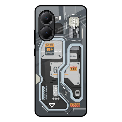 Retro Futuristic Poco X7 Pro 5G Glass Back Cover Online