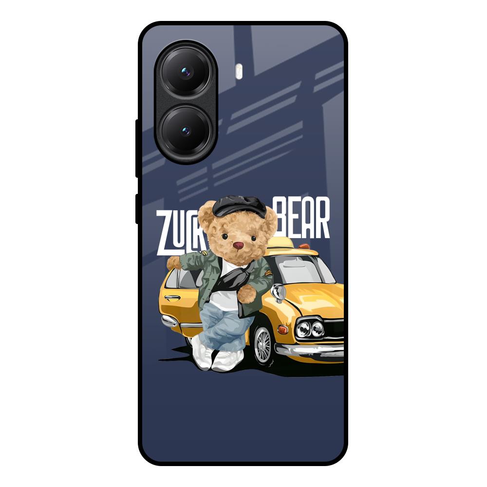 Adventurous Bear Poco X7 Pro 5G Glass Back Cover Online