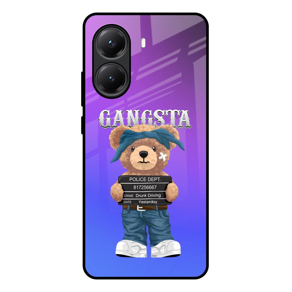 Gangsta Bear Poco X7 Pro 5G Glass Back Cover Online