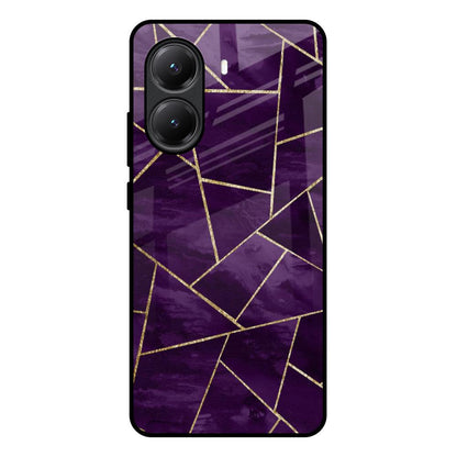 Geometric Purple Poco X7 Pro 5G Glass Back Cover Online