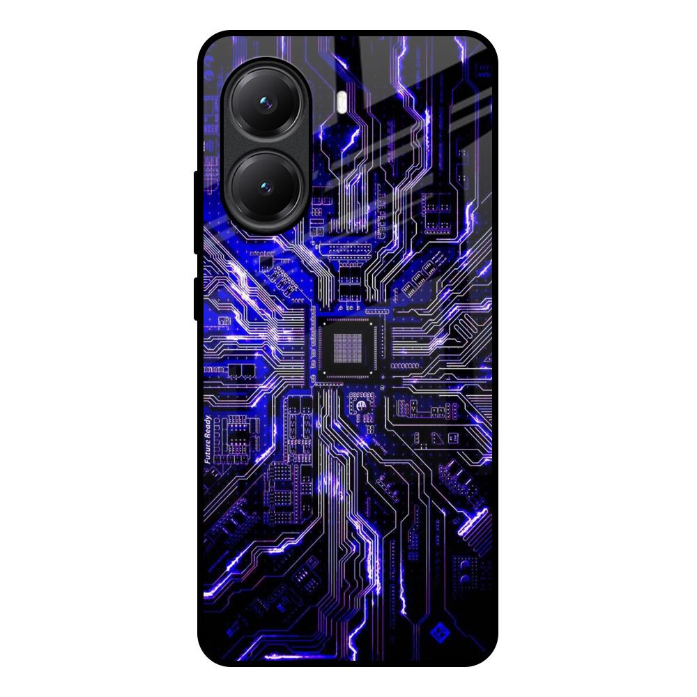 Techno Color Pattern Poco X7 Pro 5G Glass Back Cover Online