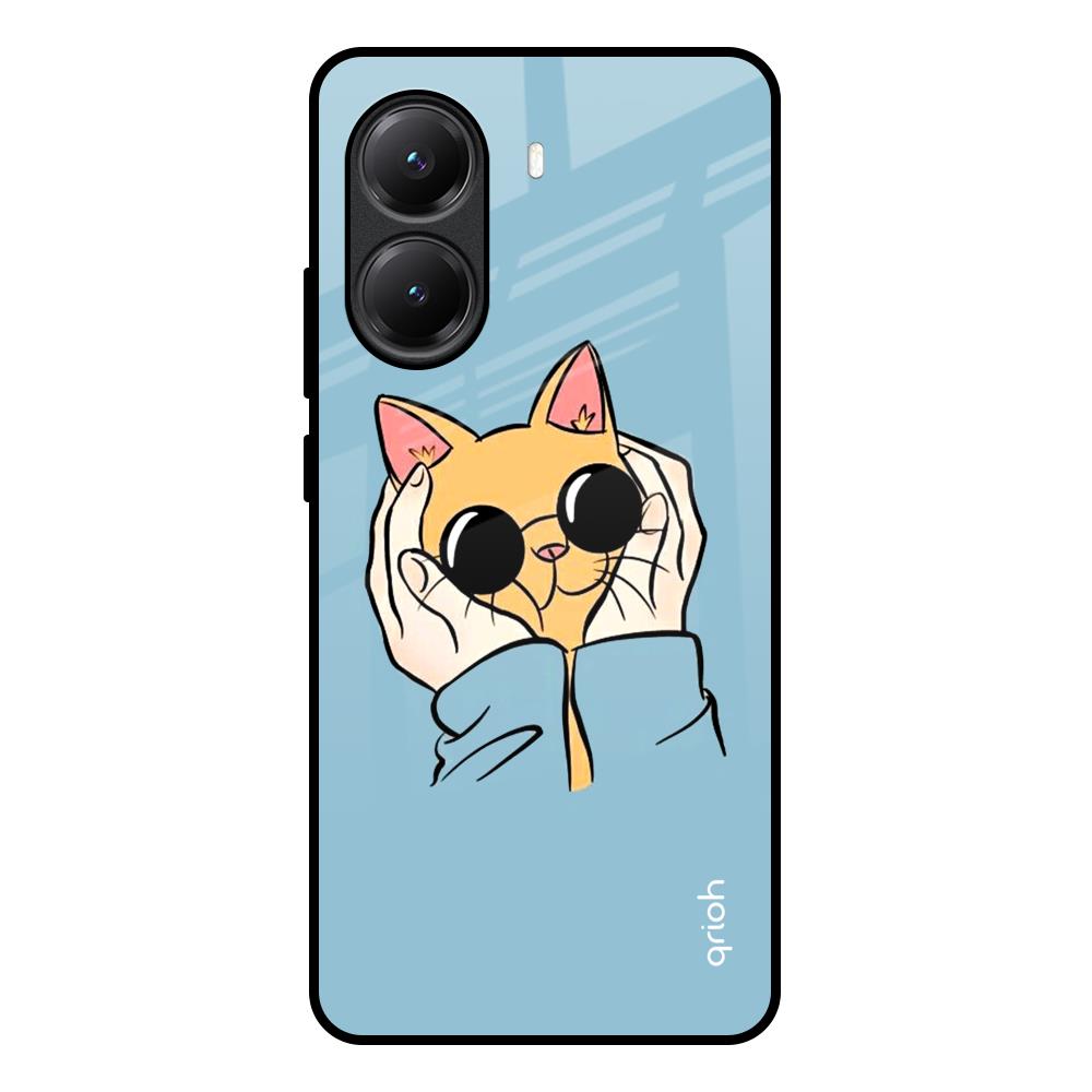 Adorable Cute Kitty Poco X7 Pro 5G Glass Back Cover Online