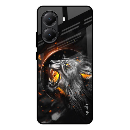 Aggressive Lion Poco X7 Pro 5G Glass Back Cover Online