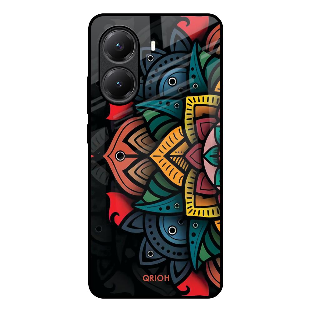 Retro Gorgeous Flower Poco X7 Pro 5G Glass Back Cover Online