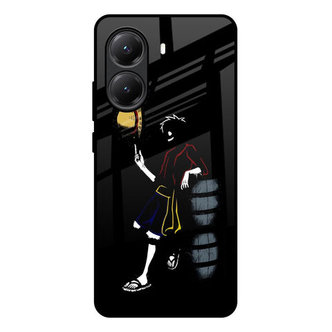 Luffy Line Art Poco X7 Pro 5G Glass Back Cover Online