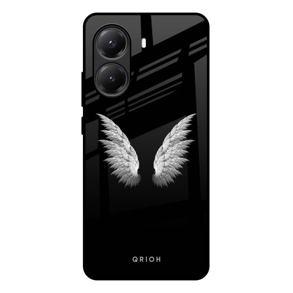 White Angel Wings Poco X7 Pro 5G Glass Back Cover Online