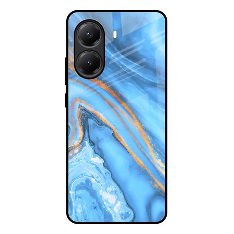 Vibrant Blue Marble Poco X7 Pro 5G Glass Back Cover Online