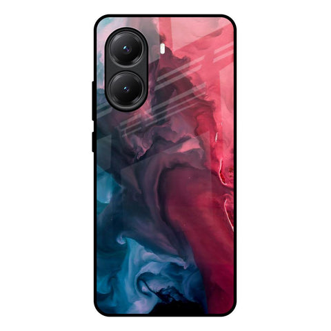 Blue & Red Smoke Poco X7 Pro 5G Glass Back Cover Online