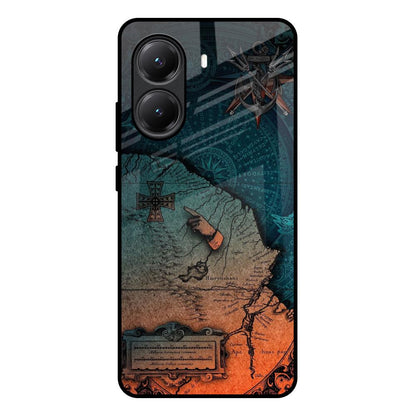 Geographical Map Poco X7 Pro 5G Glass Back Cover Online