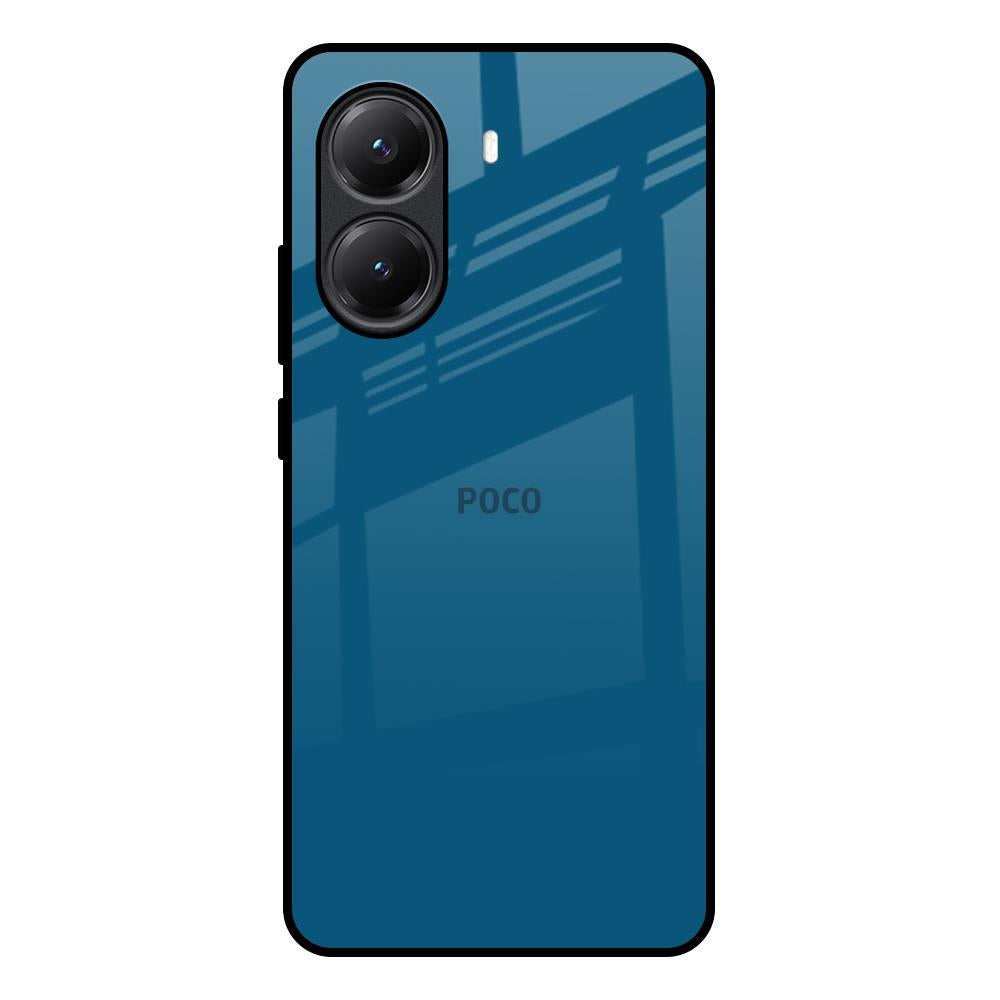 Cobalt Blue Poco X7 Pro 5G Glass Back Cover Online