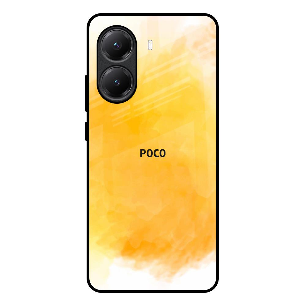 Rustic Orange Poco X7 Pro 5G Glass Back Cover Online