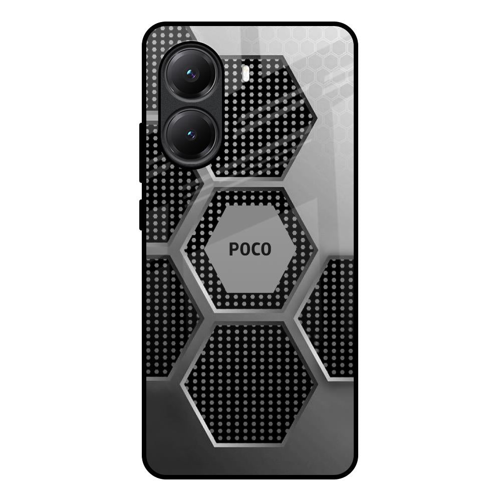 Hexagon Style Poco X7 Pro 5G Glass Back Cover Online