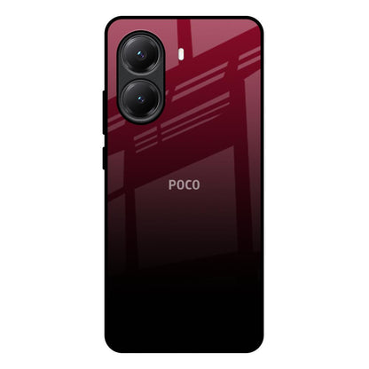 Wine Red Poco X7 Pro 5G Glass Back Cover Online