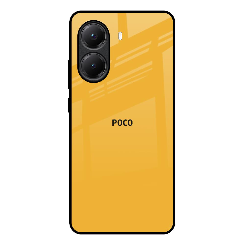 Fluorescent Yellow Poco X7 Pro 5G Glass Back Cover Online