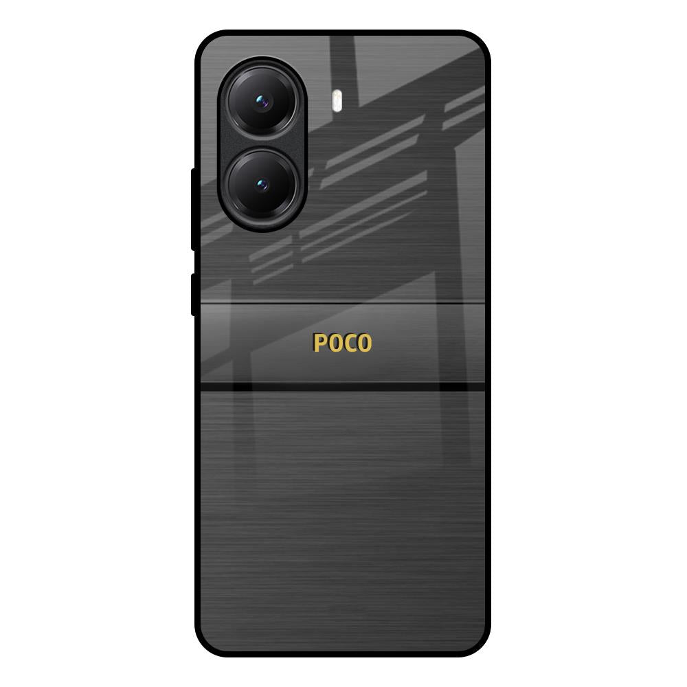 Grey Metallic Glass Poco X7 Pro 5G Glass Back Cover Online