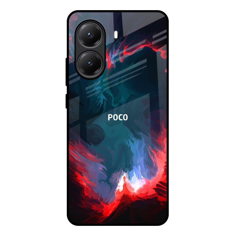 Brush Art Poco X7 Pro 5G Glass Back Cover Online