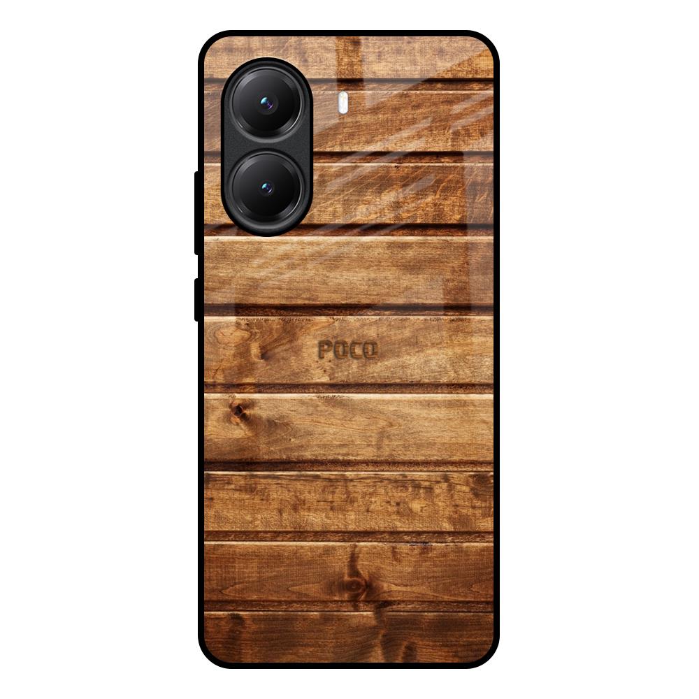 Wooden Planks Poco X7 Pro 5G Glass Back Cover Online