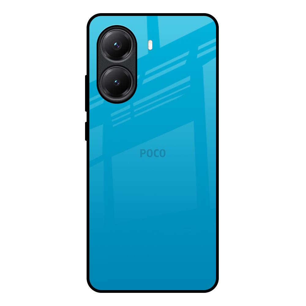 Blue Aqua Poco X7 Pro 5G Glass Back Cover Online