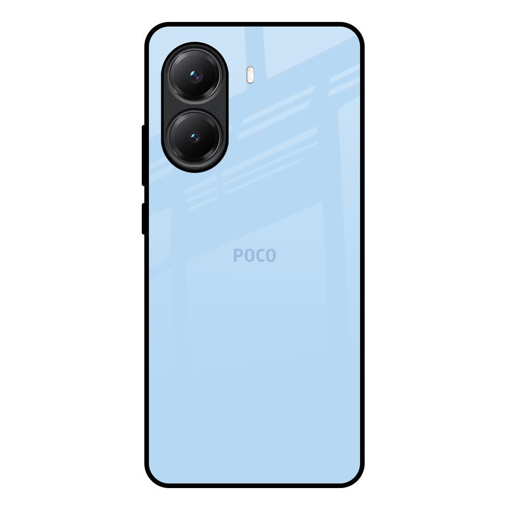 Pastel Sky Blue Poco X7 Pro 5G Glass Back Cover Online