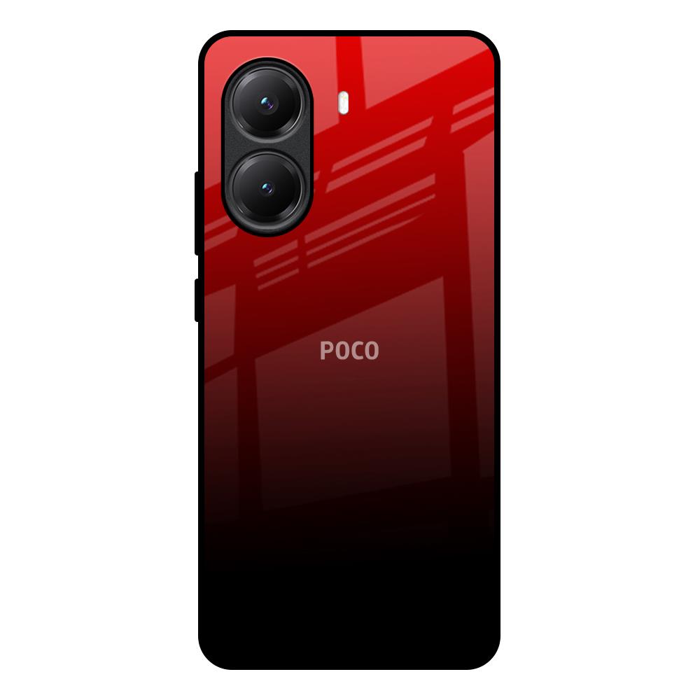 Maroon Faded Poco X7 Pro 5G Glass Back Cover Online