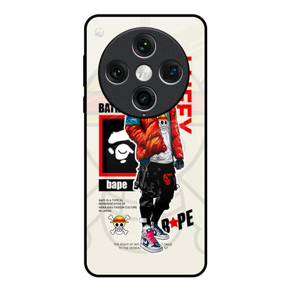 Bape Luffy Oppo Find x8 Pro Glass Back Cover Online