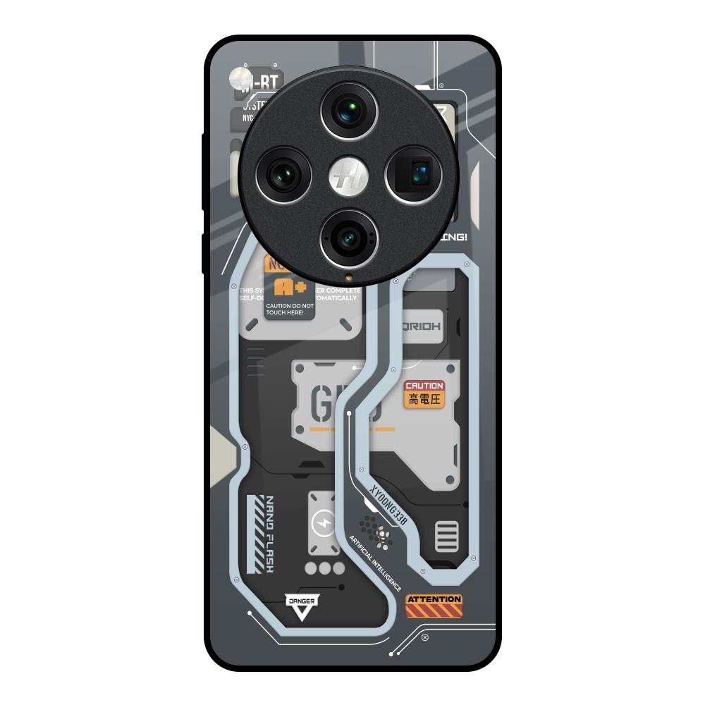Retro Futuristic Oppo Find x8 Pro Glass Back Cover Online