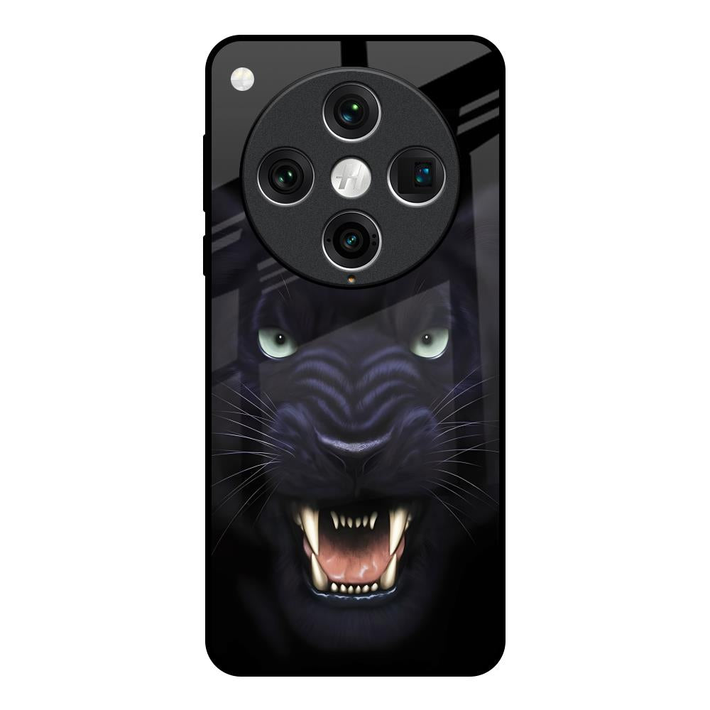 Angry Black Tiger Oppo Find x8 Pro Glass Back Cover Online
