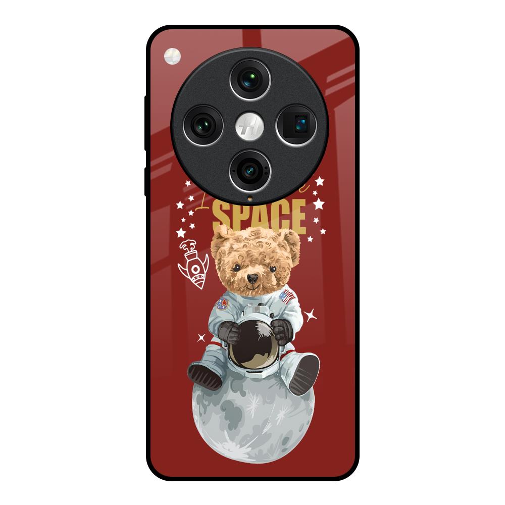 Astronaut Bear Oppo Find x8 Pro Glass Back Cover Online