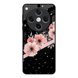 Floral Black Band Oppo Find x8 Pro Glass Back Cover Online