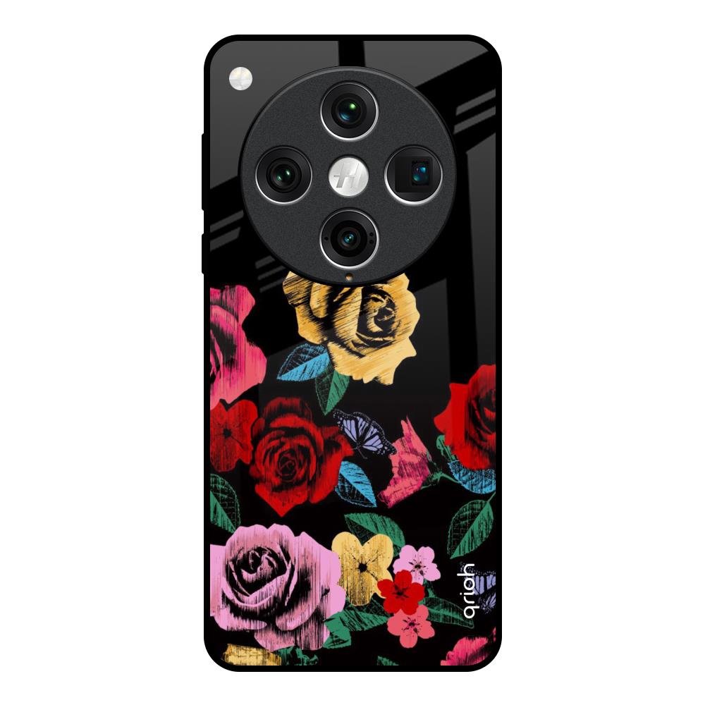 Floral Decorative Oppo Find x8 Pro Glass Back Cover Online