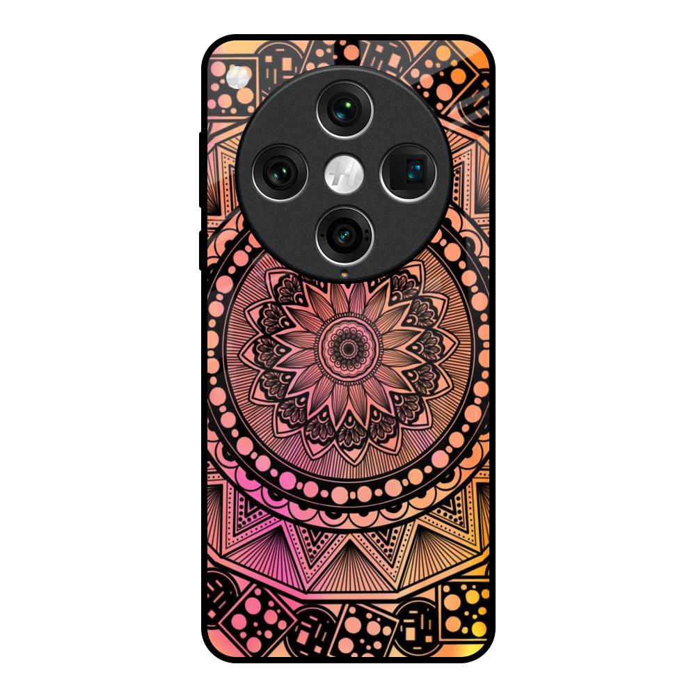Floral Mandala Oppo Find x8 Pro Glass Back Cover Online