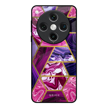 Electroplated Geometric Marble Oppo Find x8 Pro Glass Back Cover Online