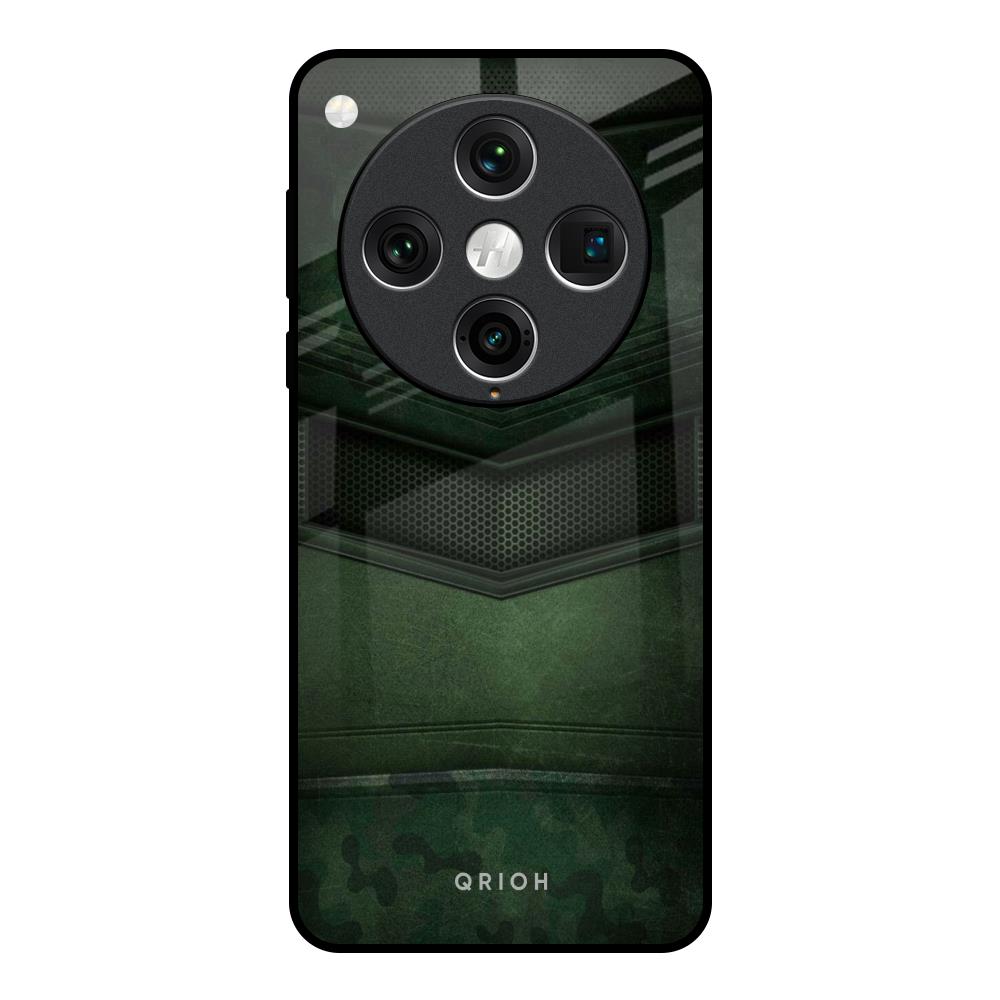 Green Leather Oppo Find x8 Pro Glass Back Cover Online