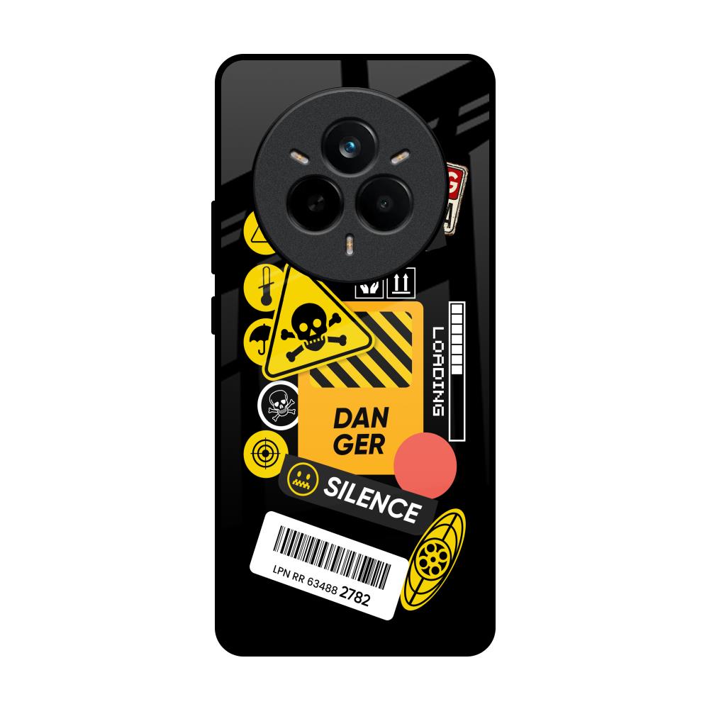 Danger Signs Realme 14 Pro 5G Glass Back Cover Online
