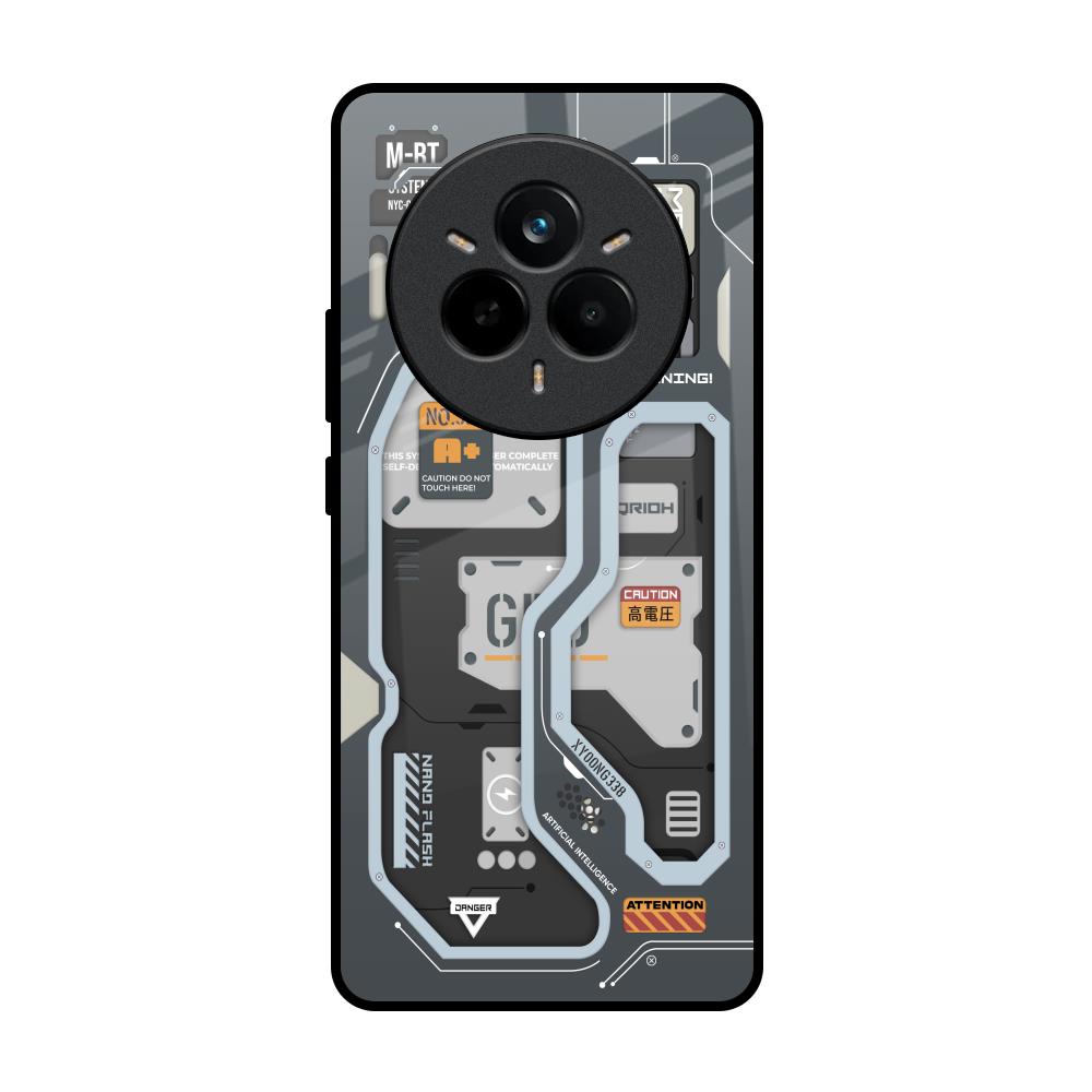 Retro Futuristic Realme 14 Pro 5G Glass Back Cover Online