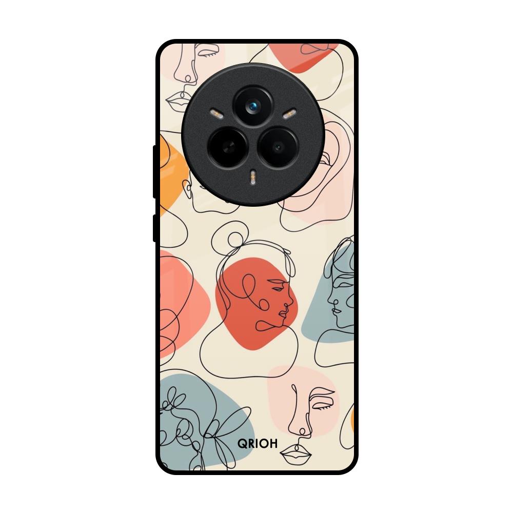 Abstract Faces Realme 14 Pro 5G Glass Back Cover Online