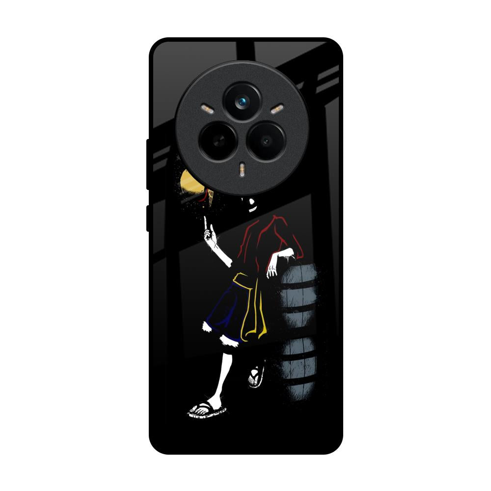 Luffy Line Art Realme 14 Pro 5G Glass Back Cover Online