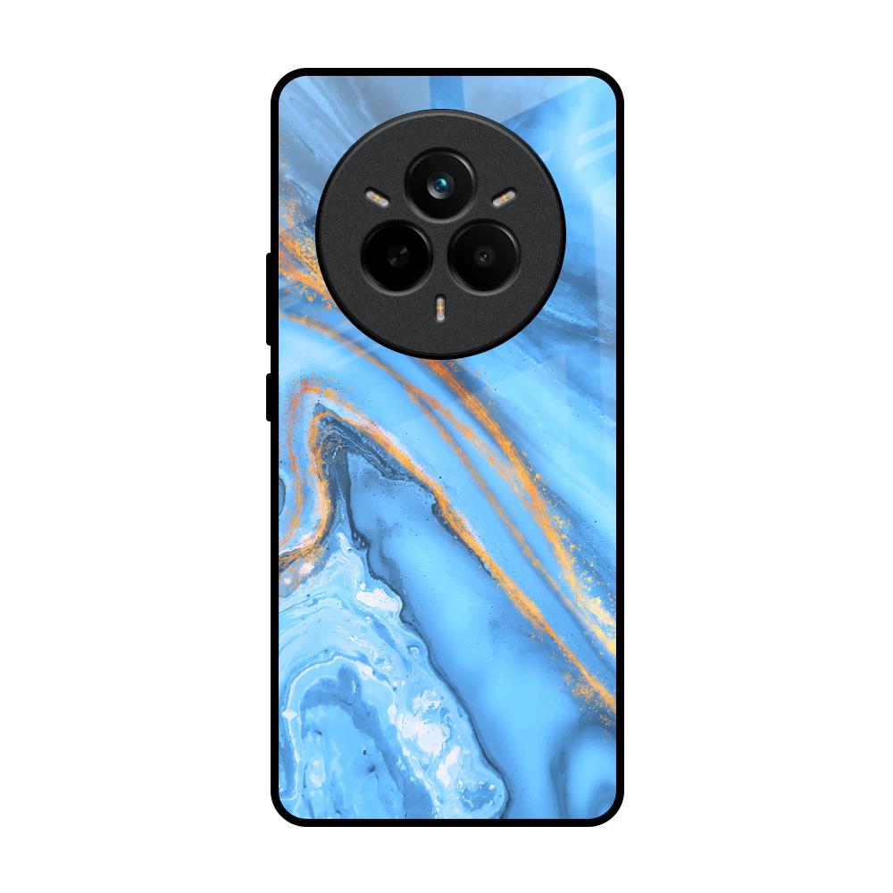 Vibrant Blue Marble Realme 14 Pro 5G Glass Back Cover Online