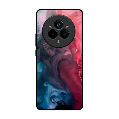 Blue & Red Smoke Realme 14 Pro 5G Glass Back Cover Online