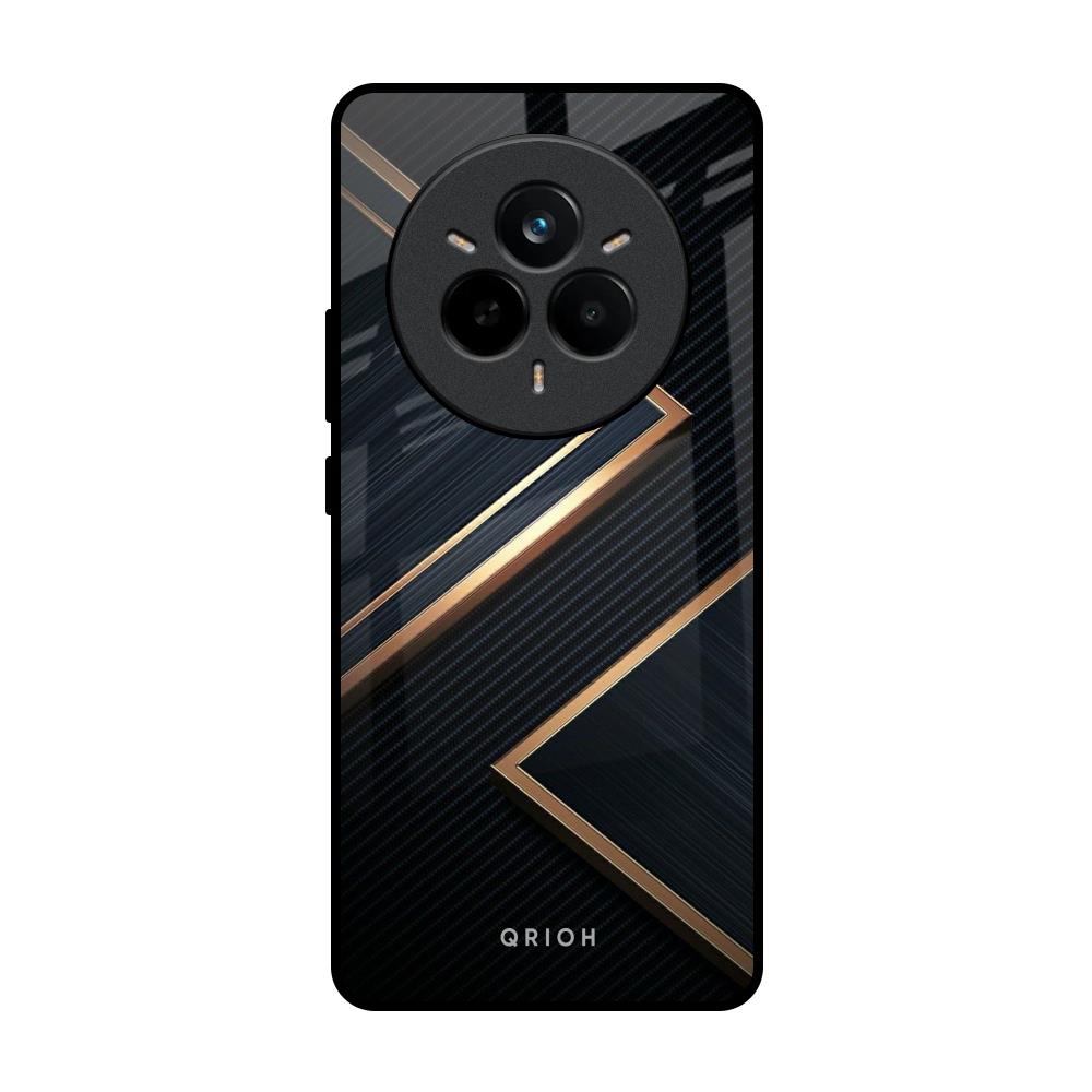 Sleek Golden & Navy Realme 14 Pro 5G Glass Back Cover Online