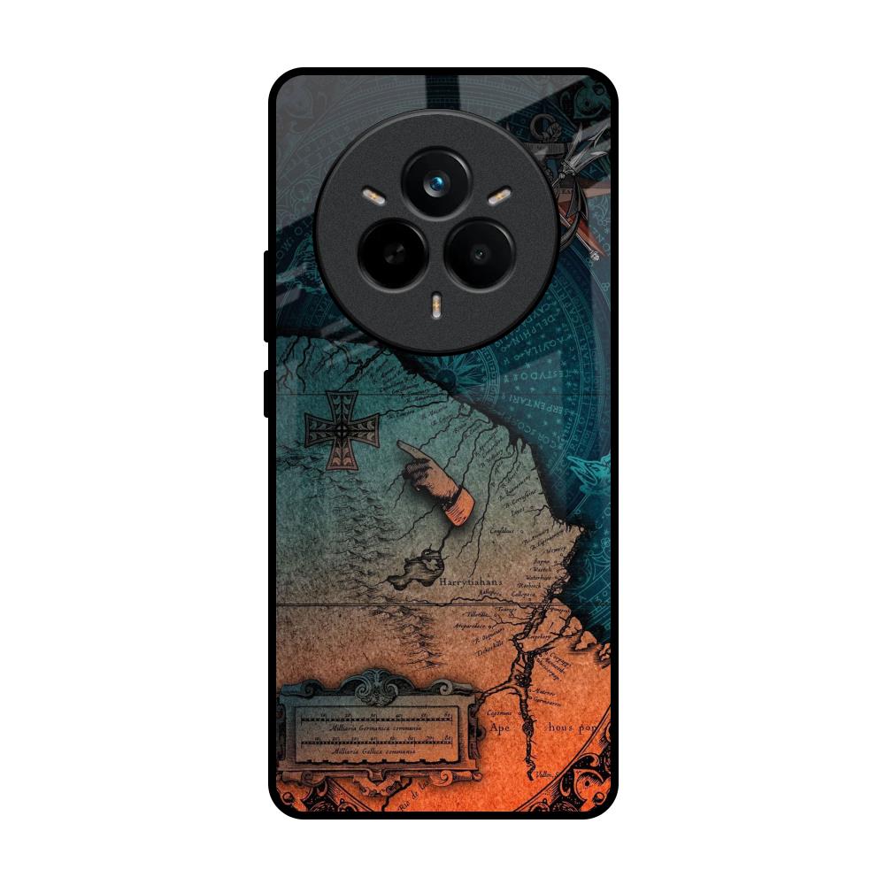 Geographical Map Realme 14 Pro 5G Glass Back Cover Online