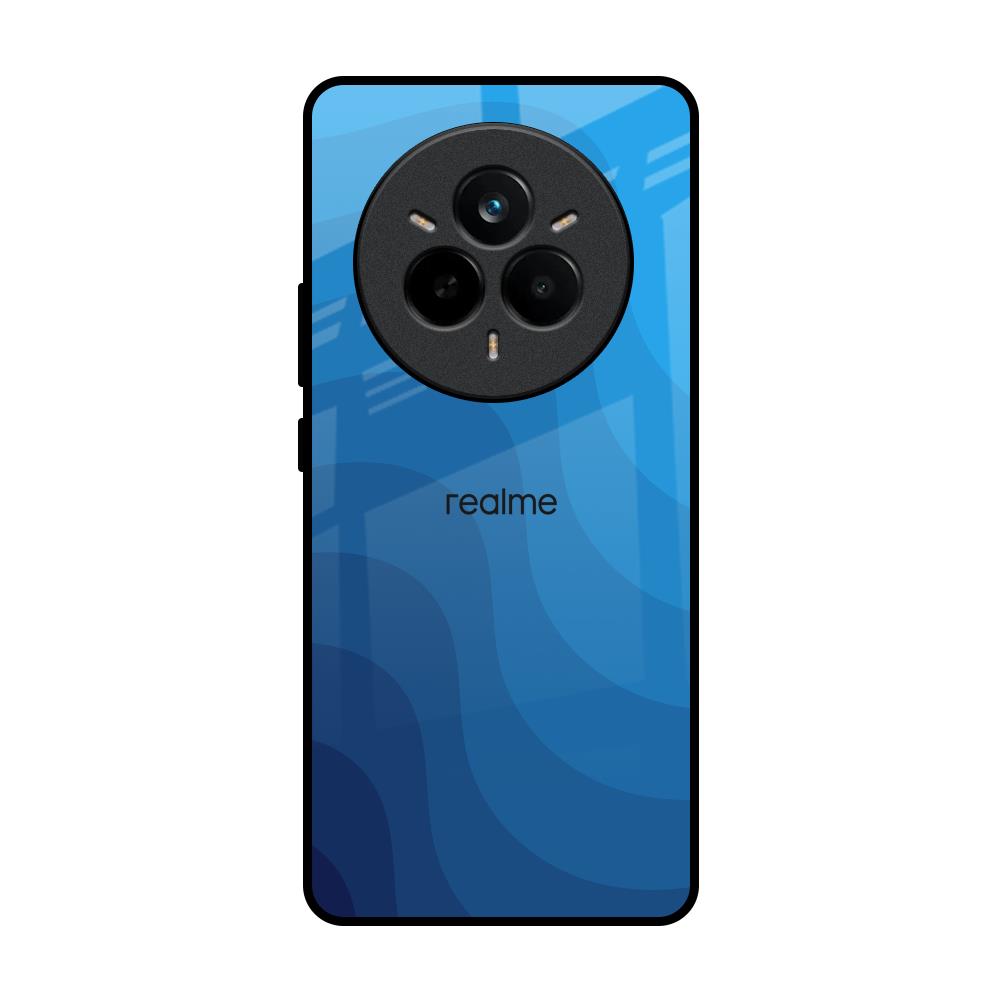 Blue Wave Abstract Realme 14 Pro 5G Glass Back Cover Online