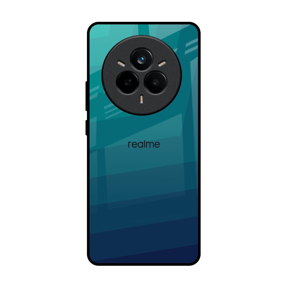 Green Triangle Pattern Realme 14 Pro 5G Glass Back Cover Online
