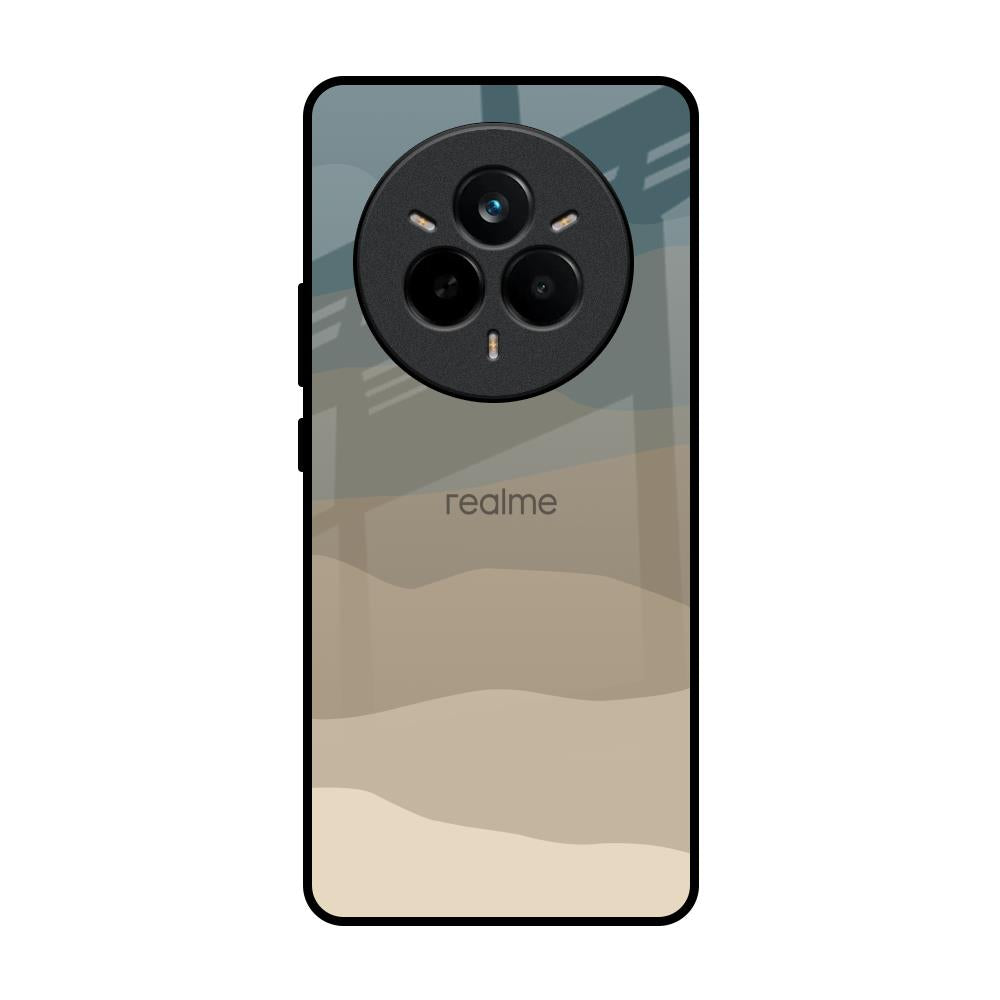 Abstract Mountain Pattern Realme 14 Pro 5G Glass Back Cover Online