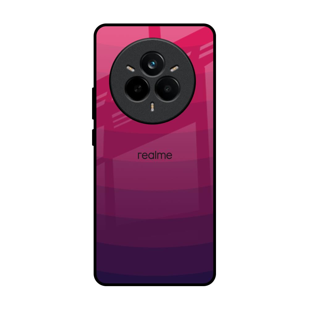 Wavy Pink Pattern Realme 14 Pro 5G Glass Back Cover Online